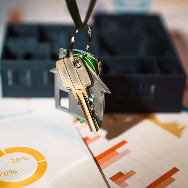 Business Security Keys and Lockbox for Insurance Coverage Keys and lockbox representing business security and insurance coverage solutions.
